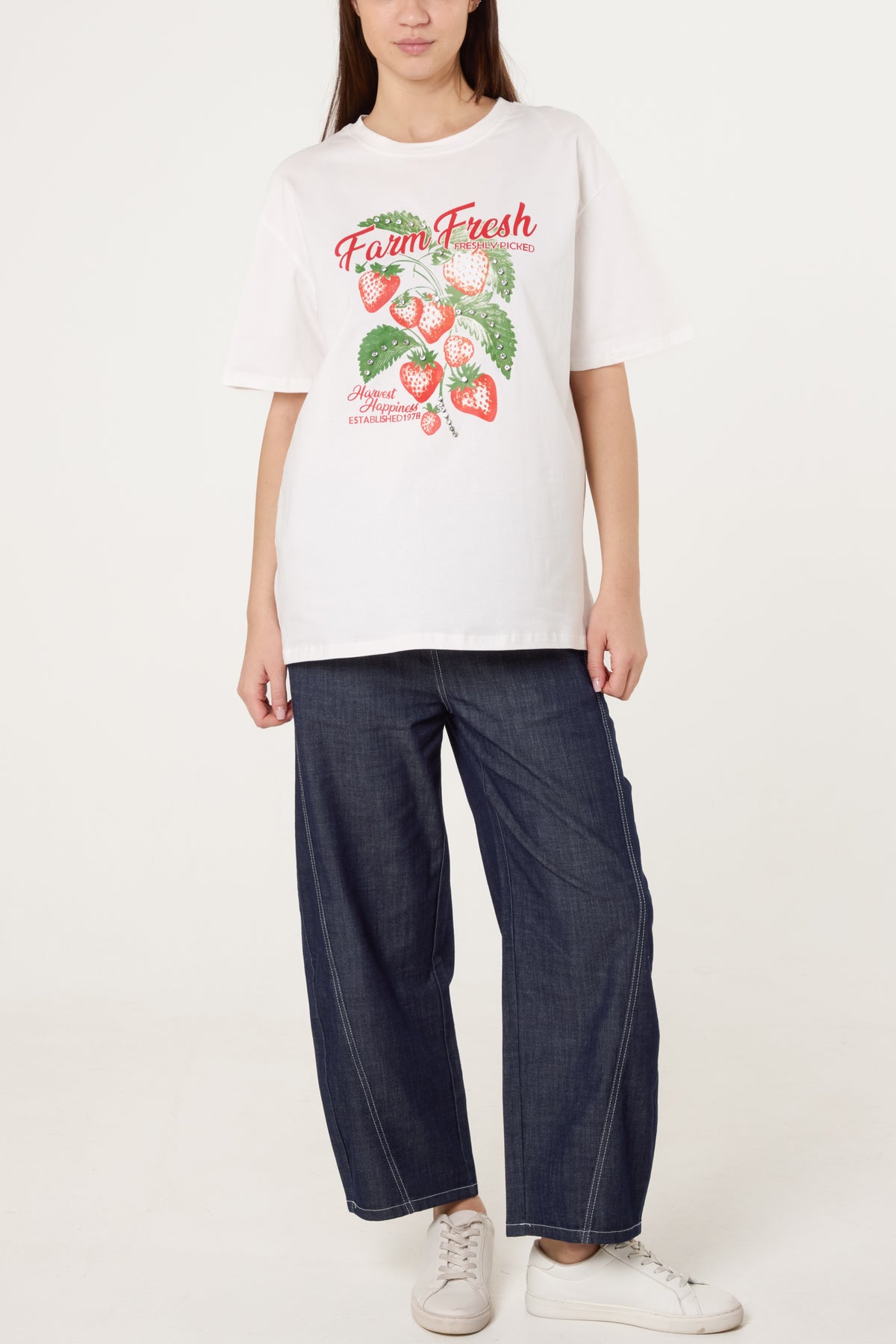 Embellished Strawberry Farm T-Shirt