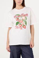 Embellished Strawberry Farm T-Shirt