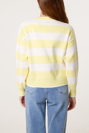 Crew Neck Sailor Stripe Jumper