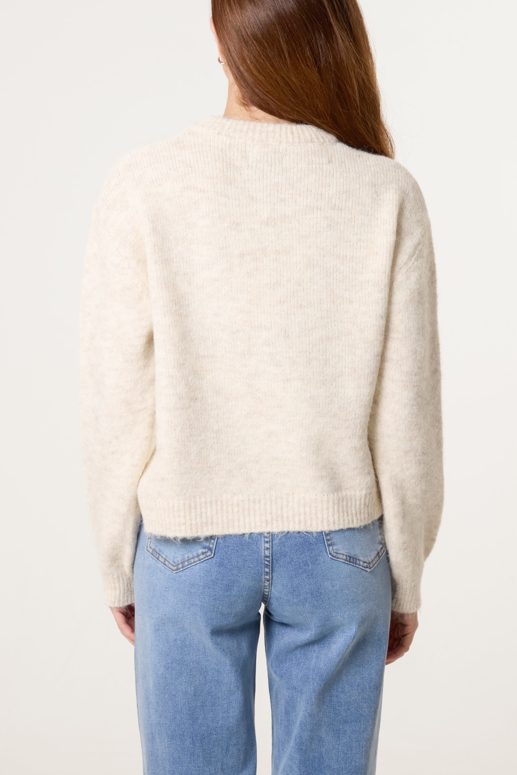 Bold Heart Crew Neck Knit Jumper
