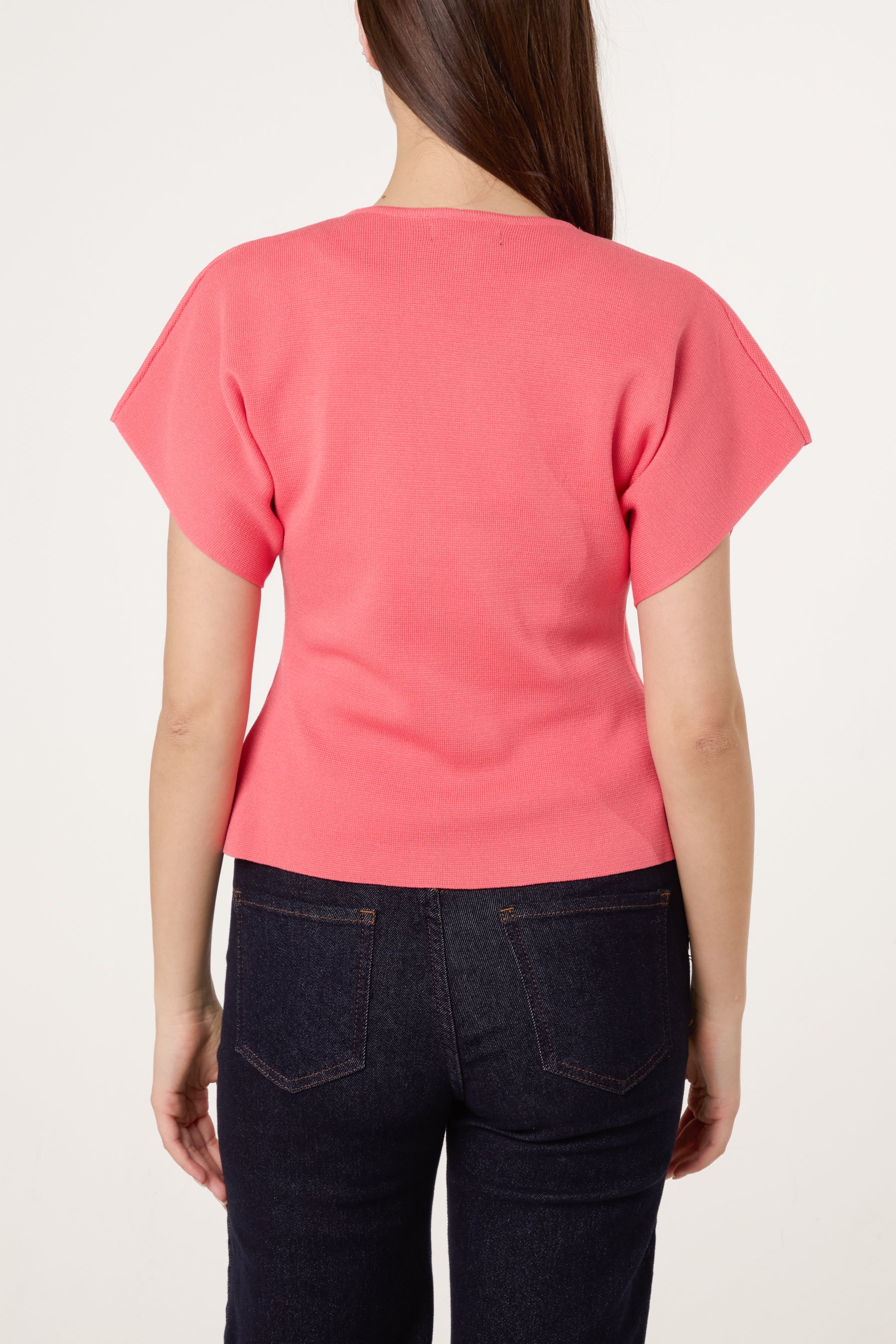 Gold Button Kimono-Style Sleeve Cardigan