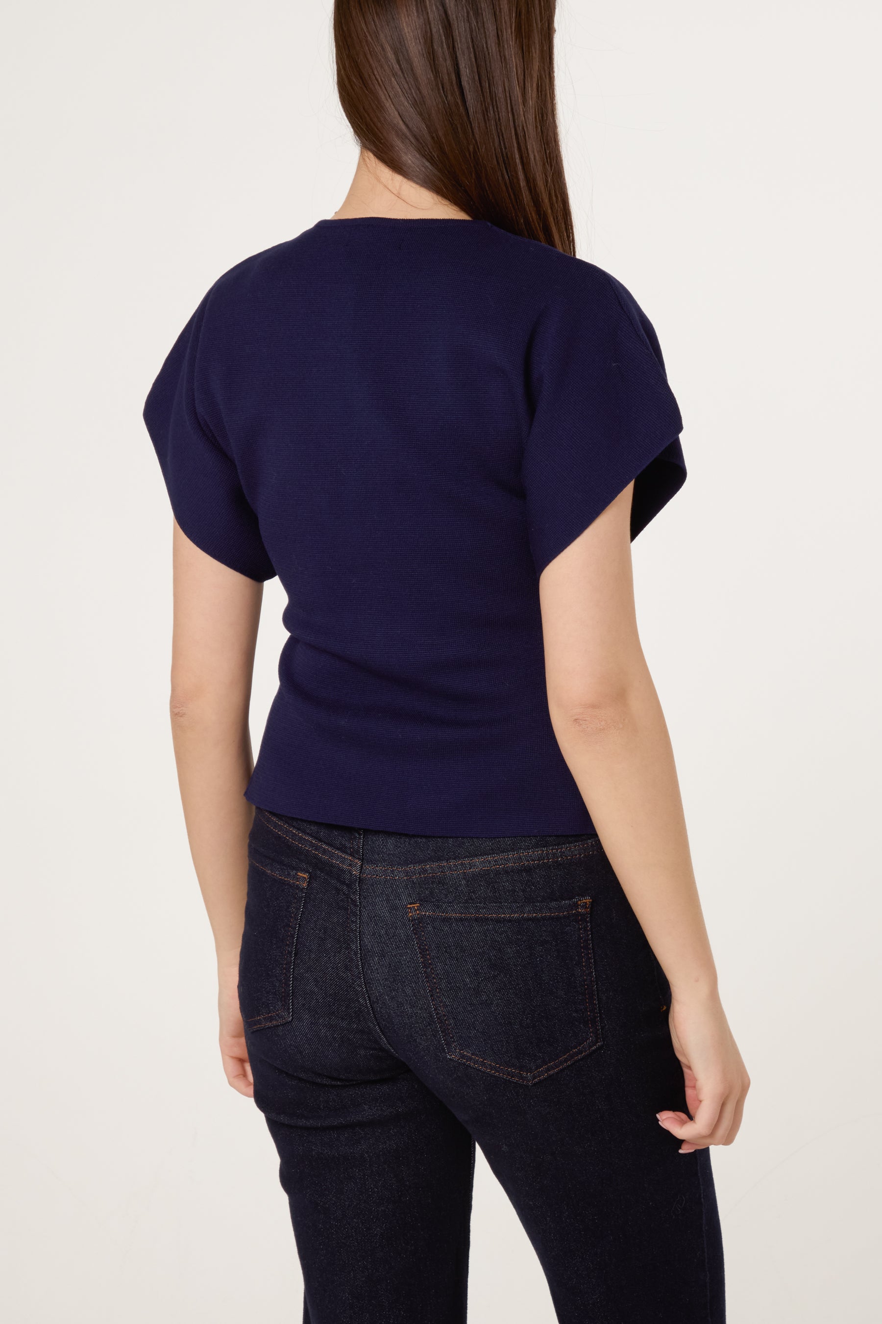 Gold Button Kimono-Style Sleeve Cardigan