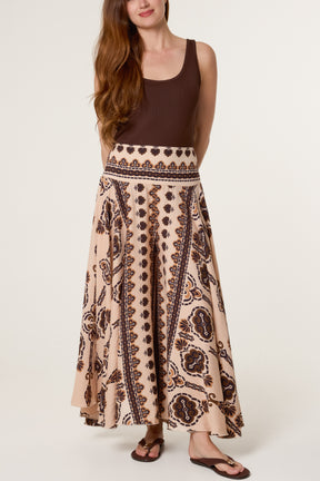 Deep Waistband Flowy Trousers