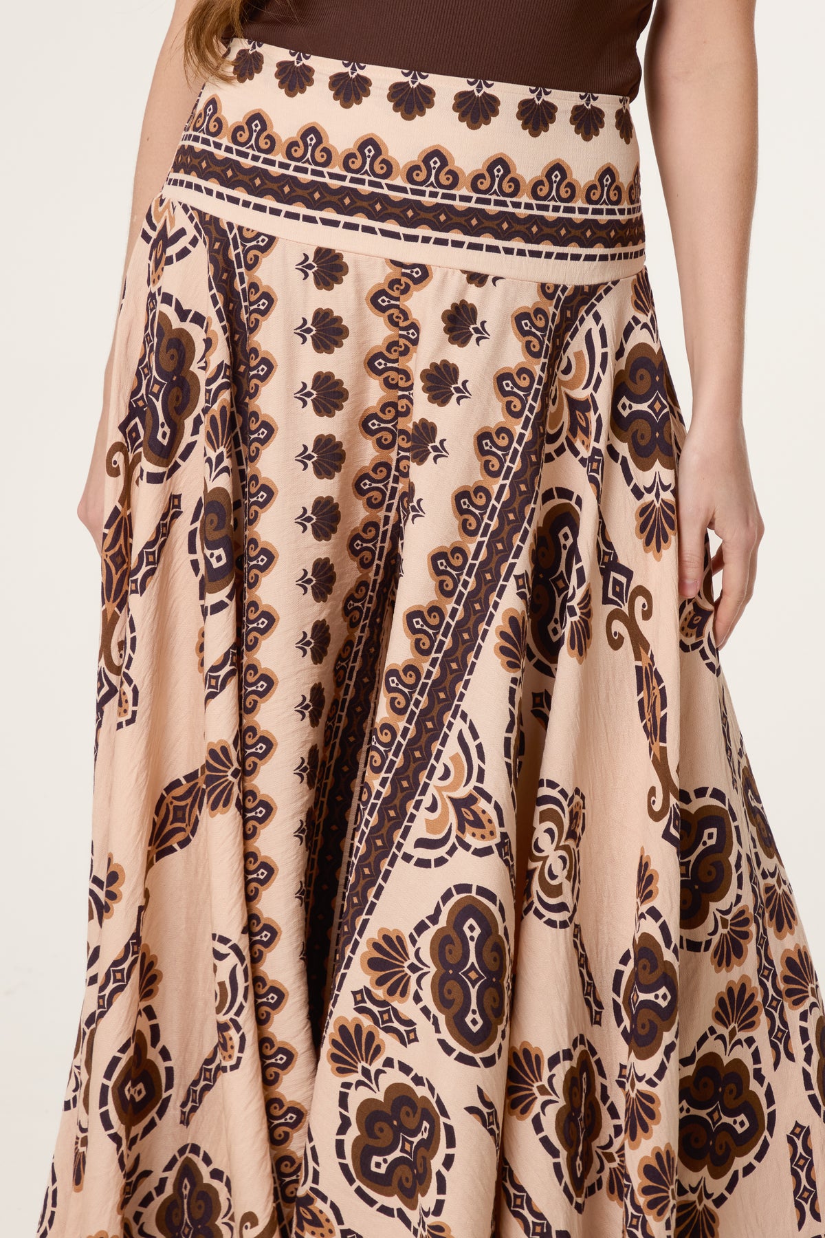 Deep Waistband Flowy Trousers