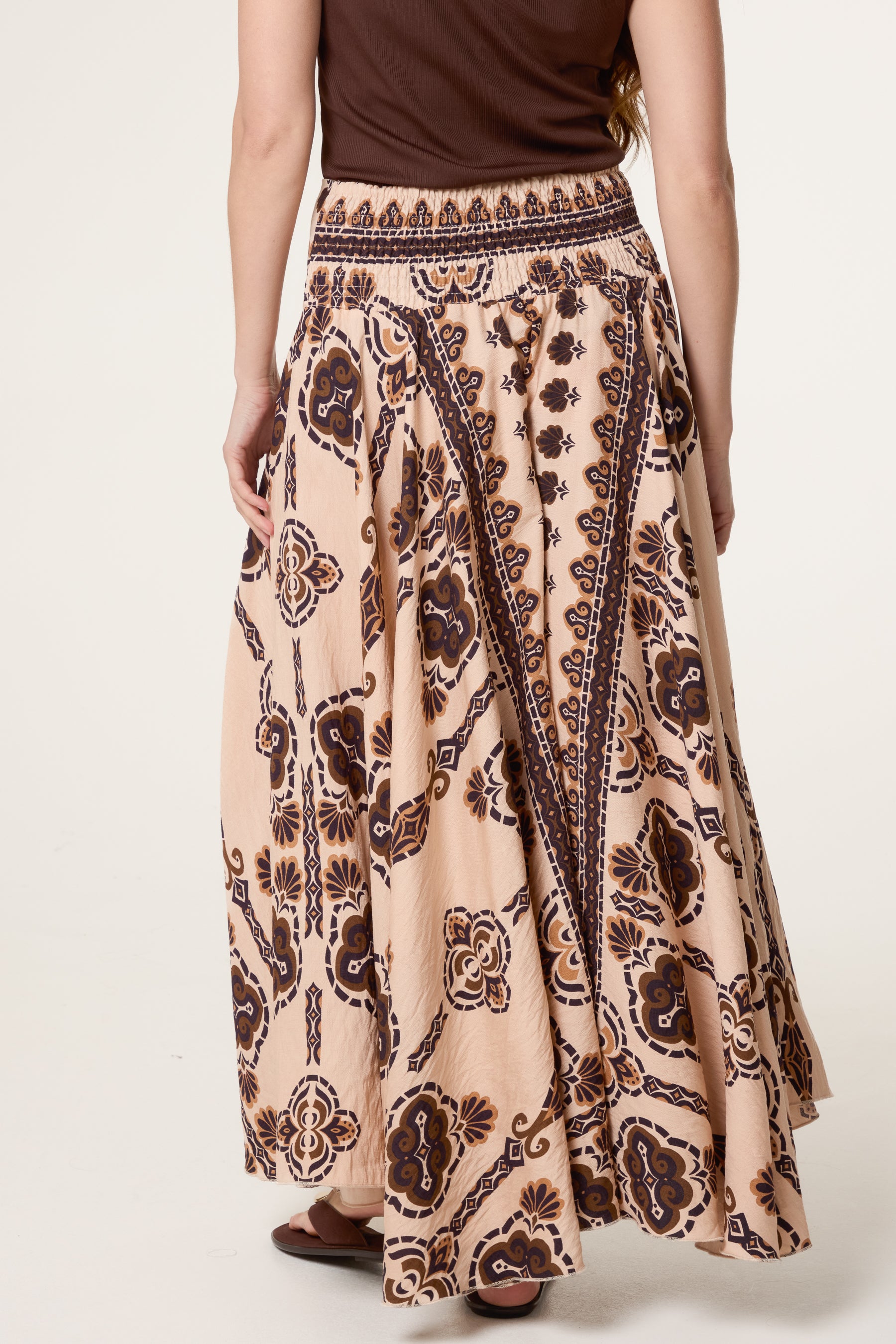 Deep Waistband Flowy Trousers