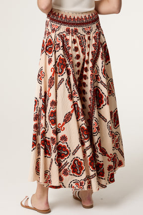 Deep Waistband Flowy Trousers