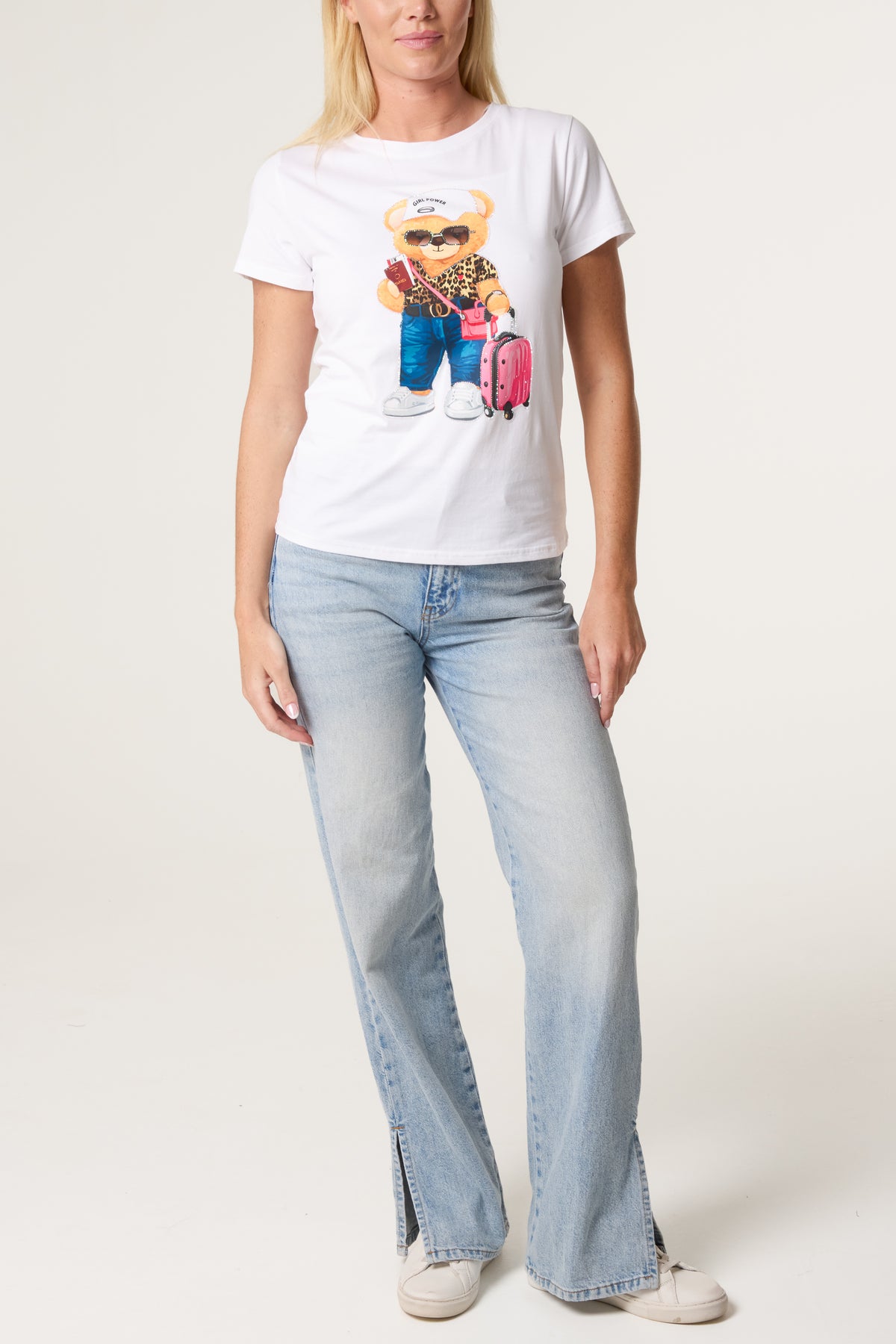 Embellished Travel Teddy Bear T-Shirt