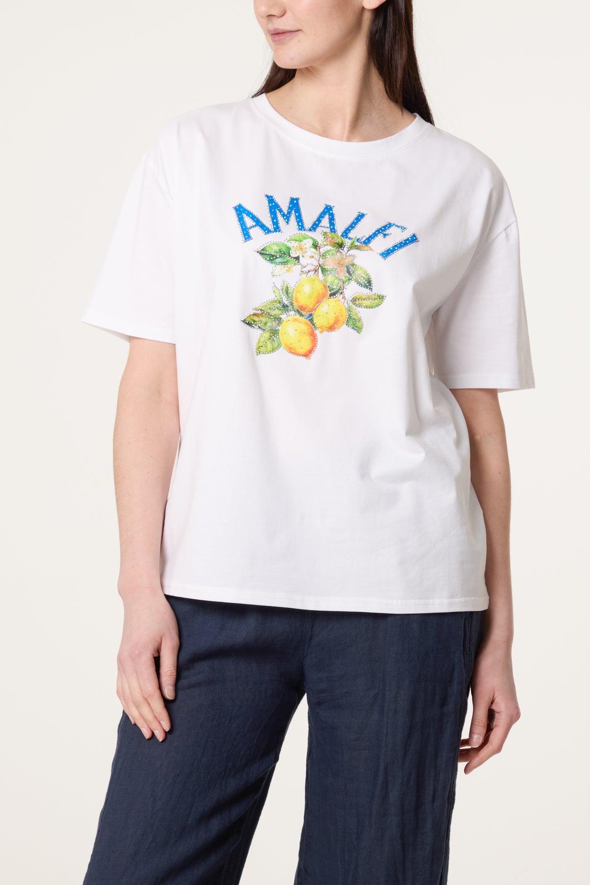 Amalfi Diamante Lemon Print T-Shirt