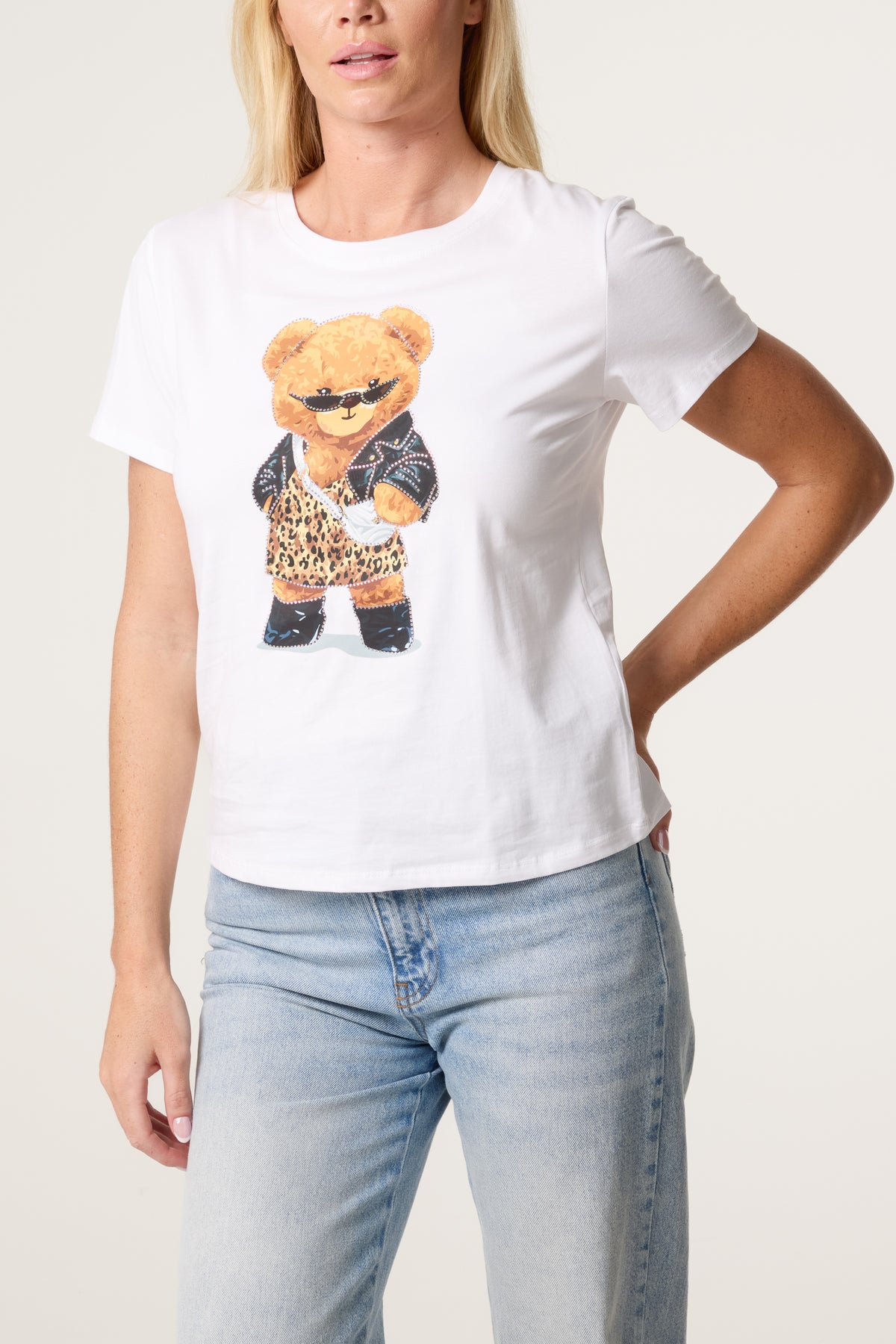 Embellished Rock Star Bear T-Shirt