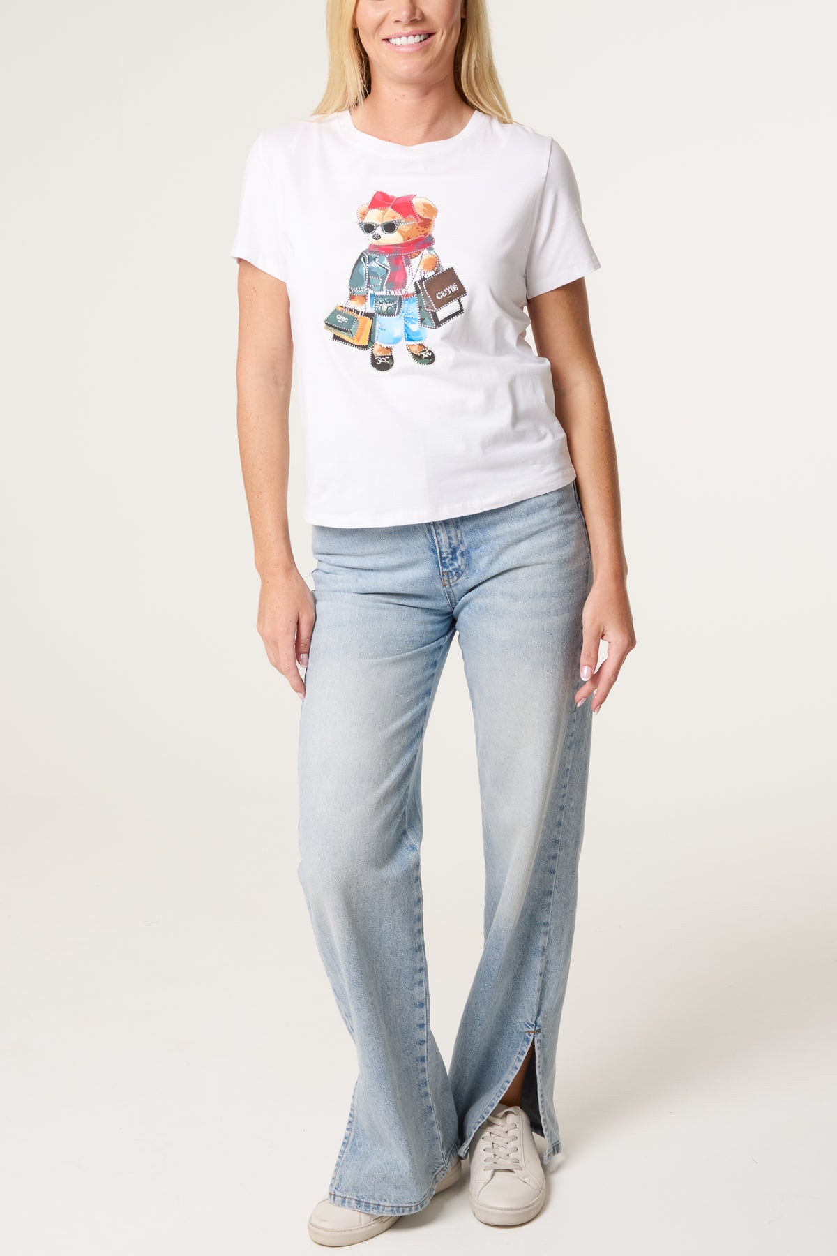 Embellished Shopping Bear T-Shirt