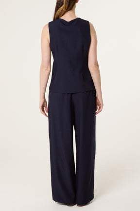 Gold Button Waistcoat & Trouser Tailored Co-Ord