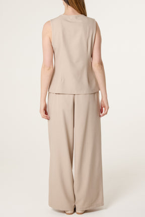 Gold Button Waistcoat & Trouser Tailored Co-Ord