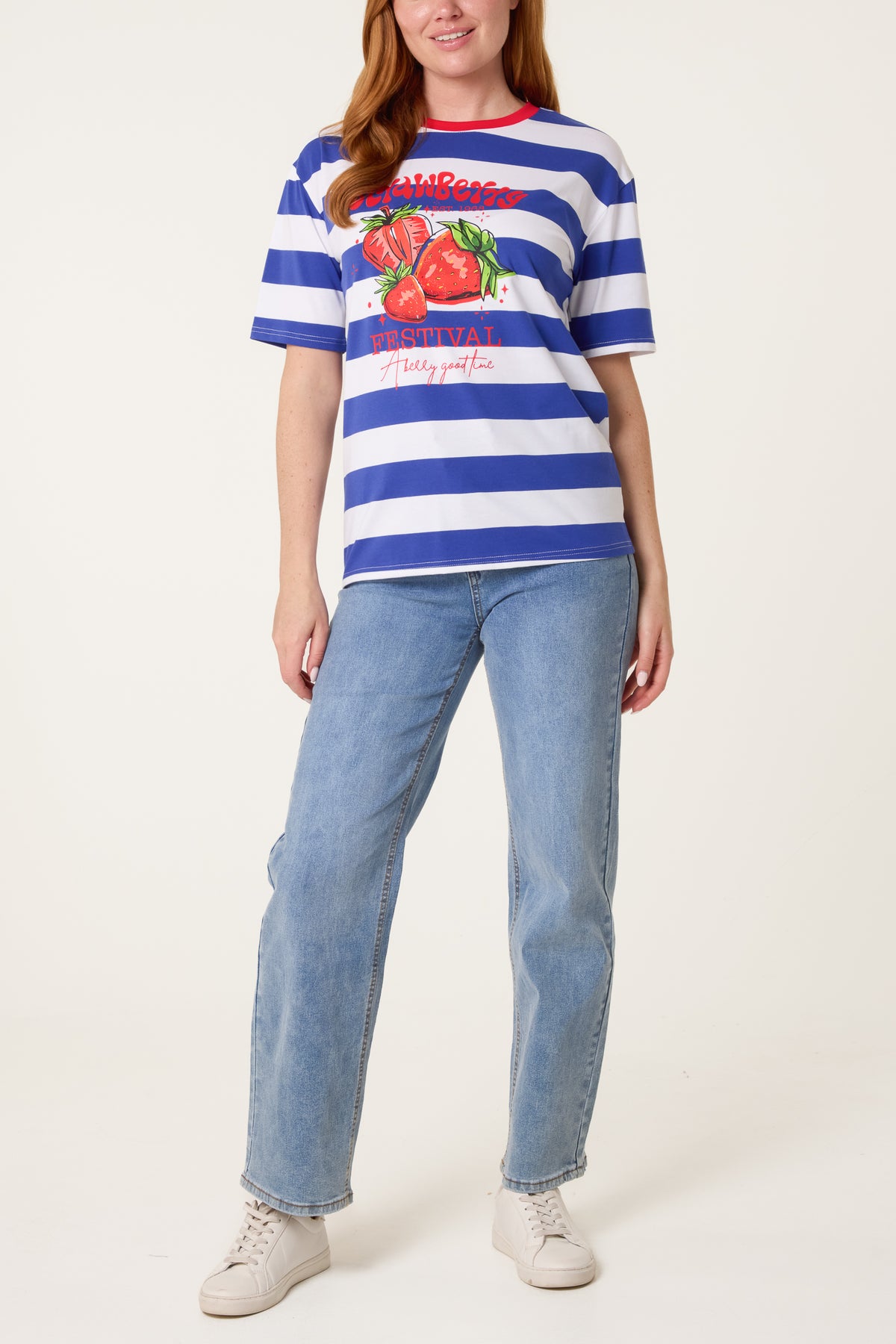 Strawberry Festival Graphic Stripe Top