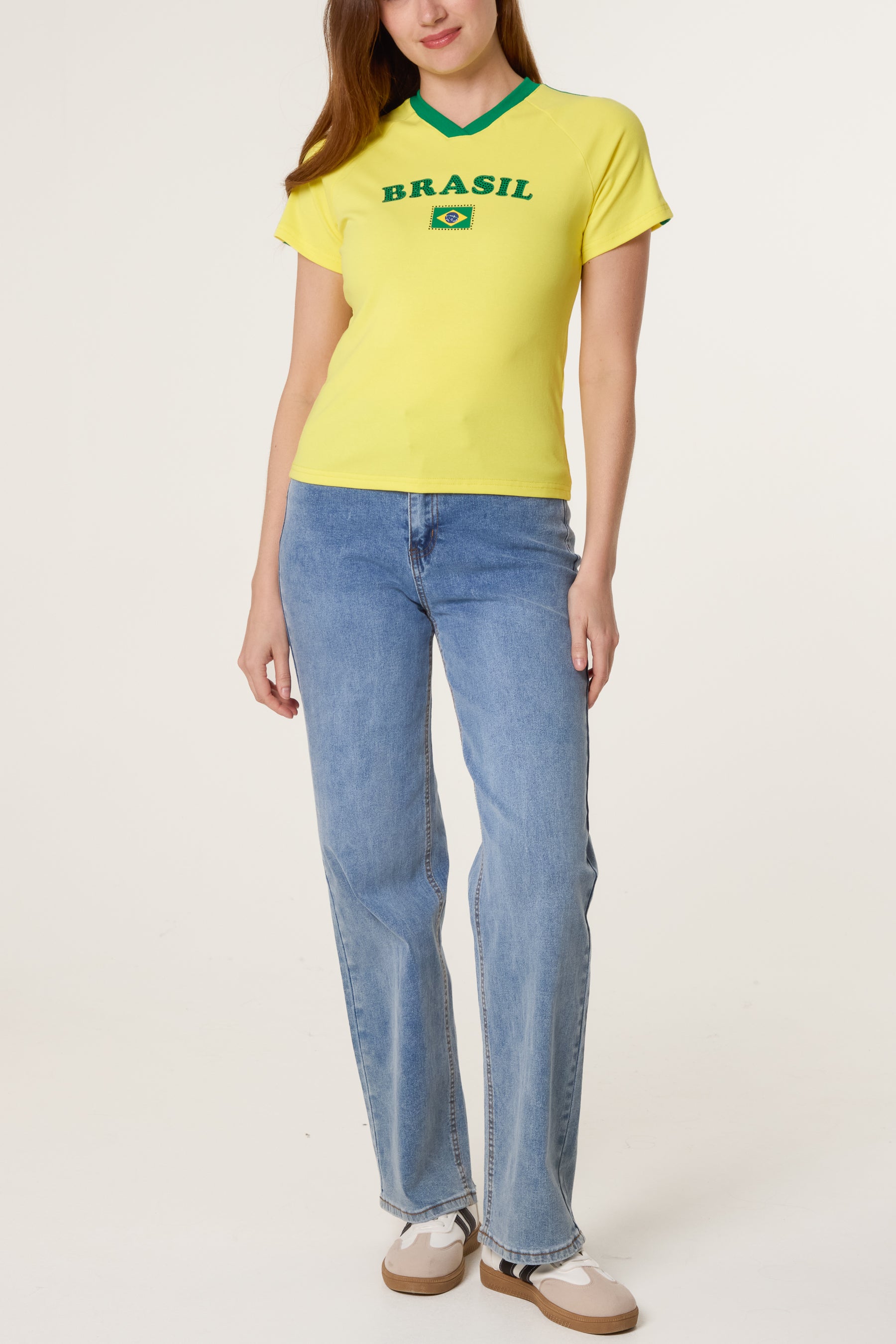 Brazil Bling Football T-Shirt