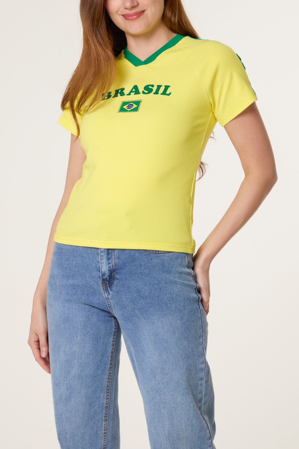 Brazil Bling Football T-Shirt