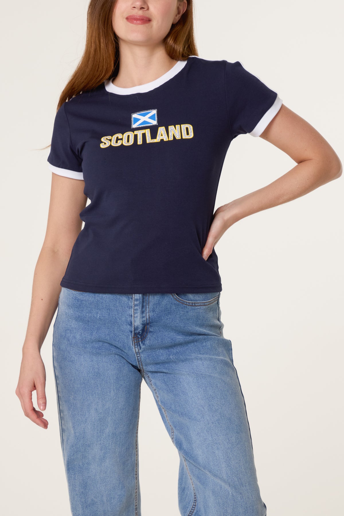 Scotland Bling Football T-Shirt