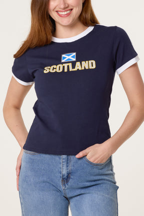 Scotland Bling Football T-Shirt