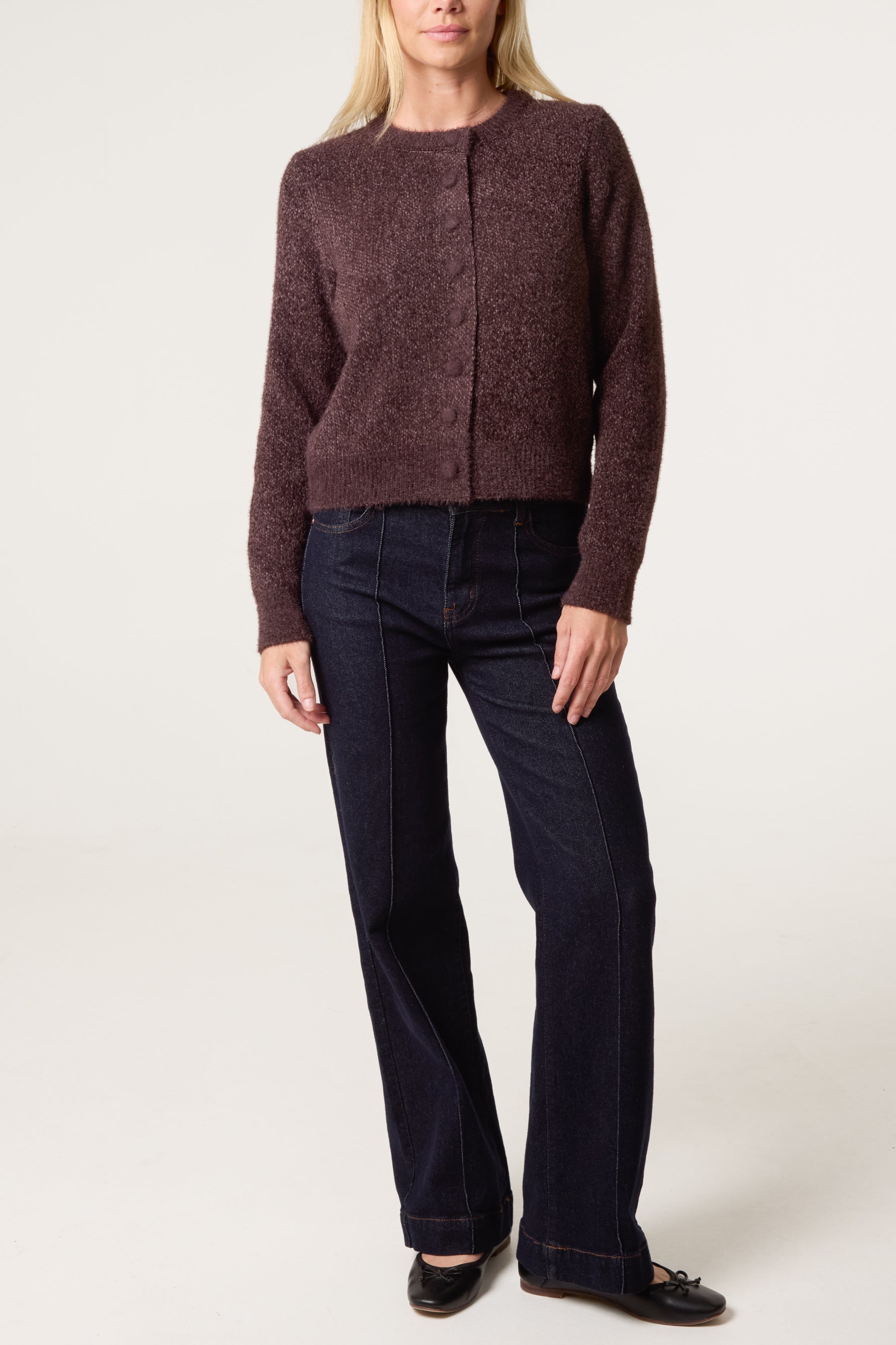 Cardigan Featuring Soft Textured Finish