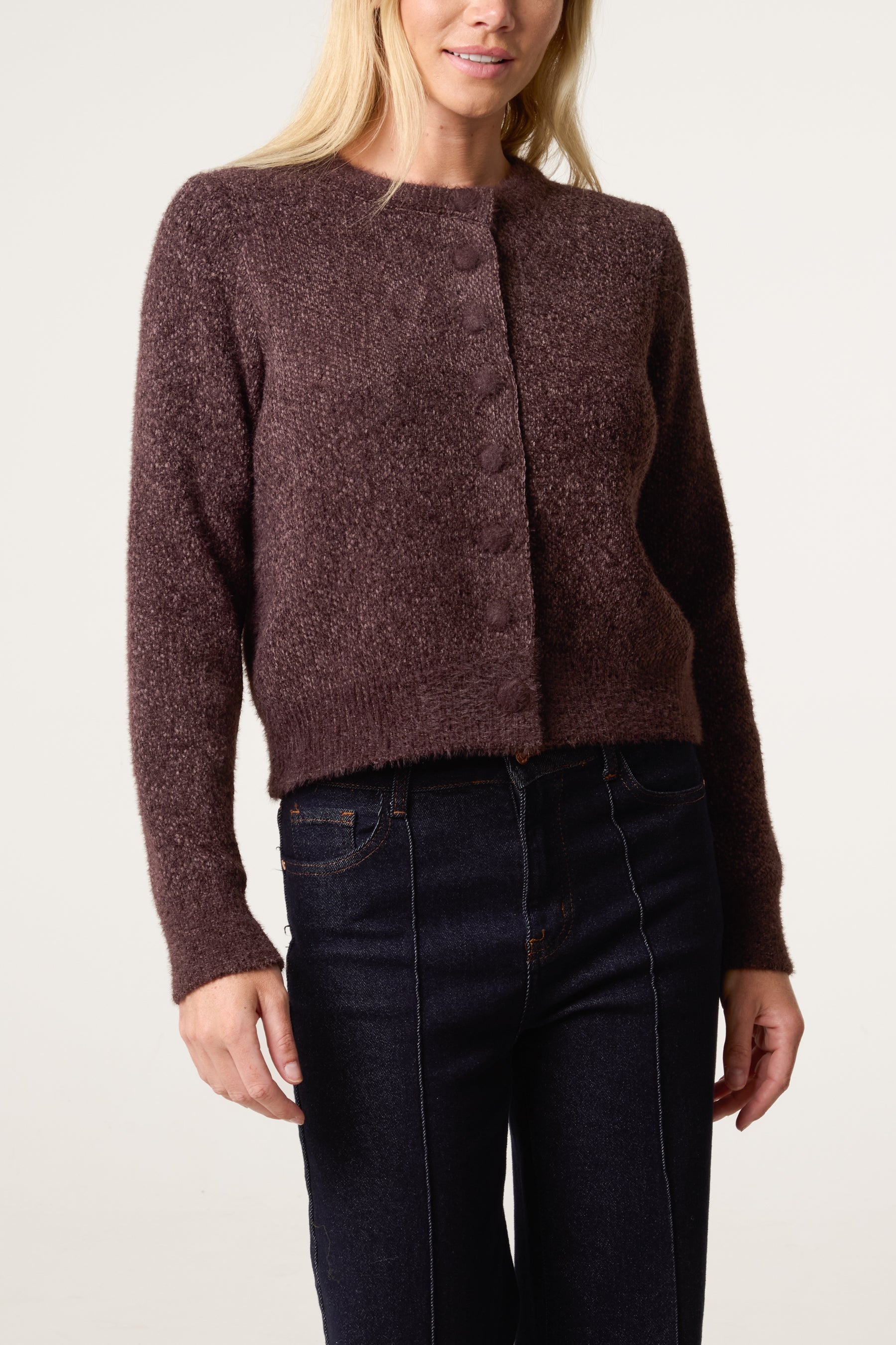 Cardigan Featuring Soft Textured Finish