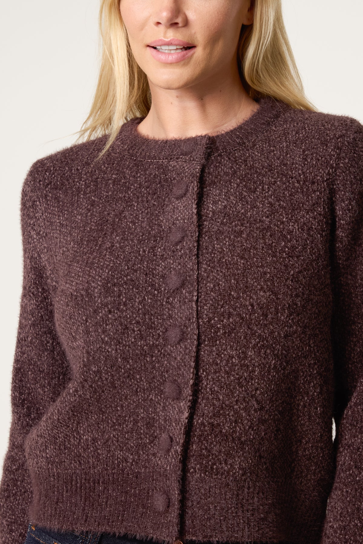 Cardigan Featuring Soft Textured Finish