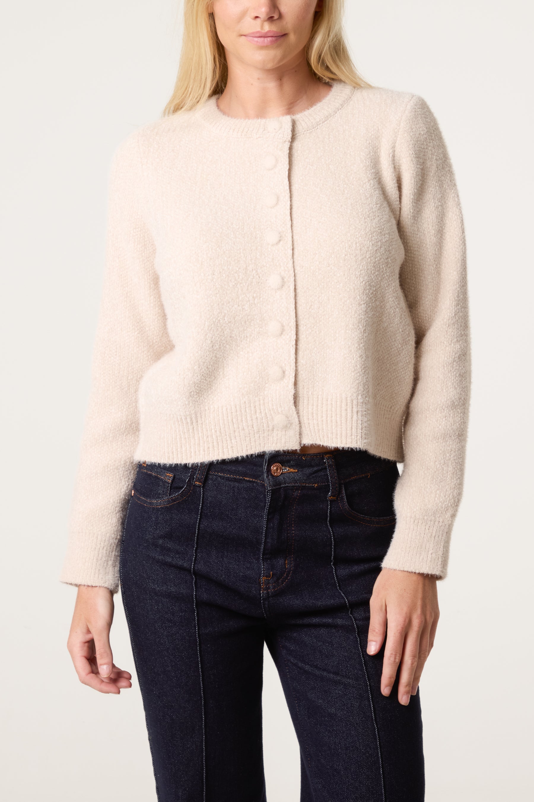 Cardigan Featuring Soft Textured Finish