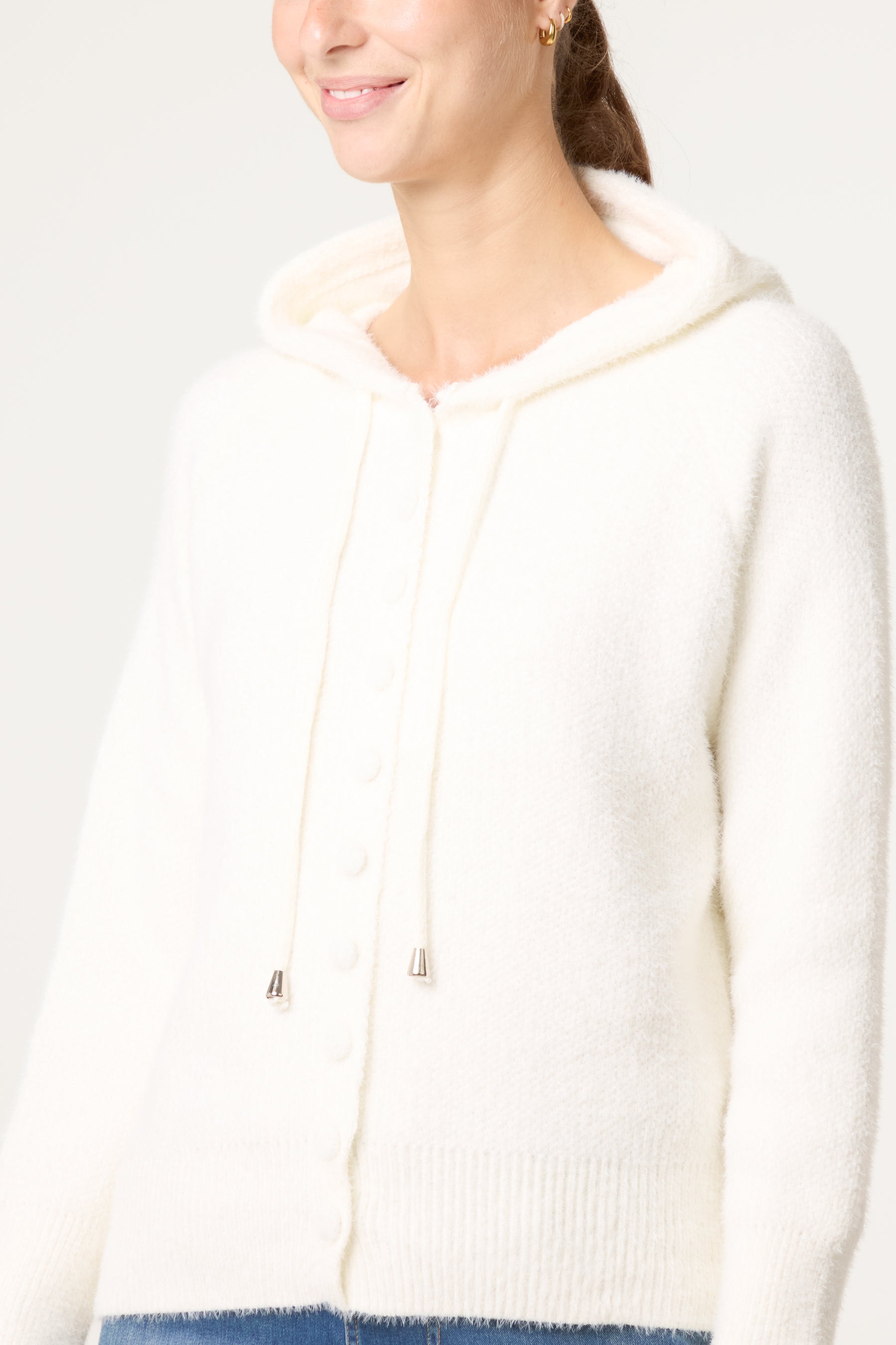 Essential Button Up Cosy Hoodie