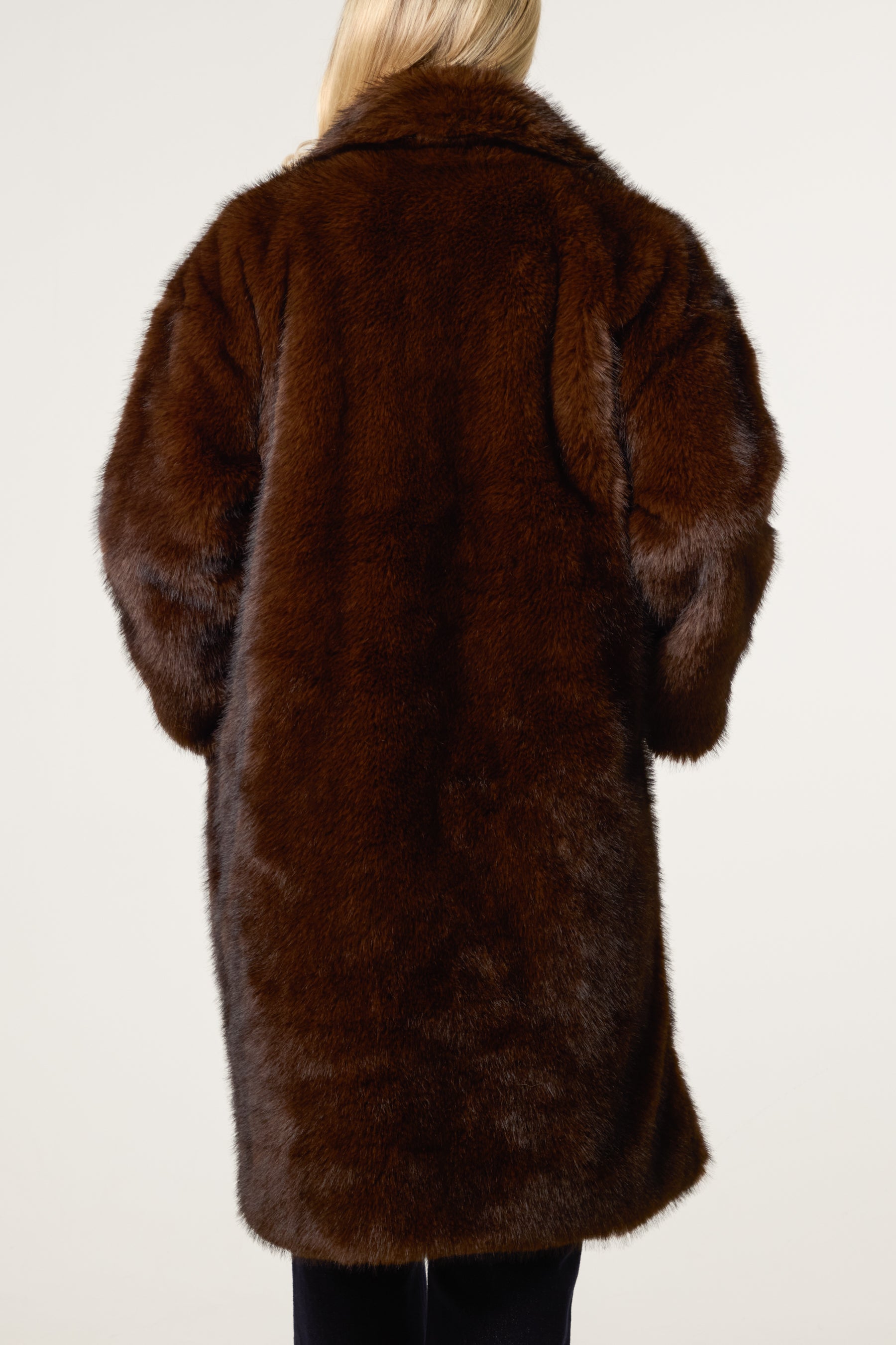 Longline Faux Fur Coat