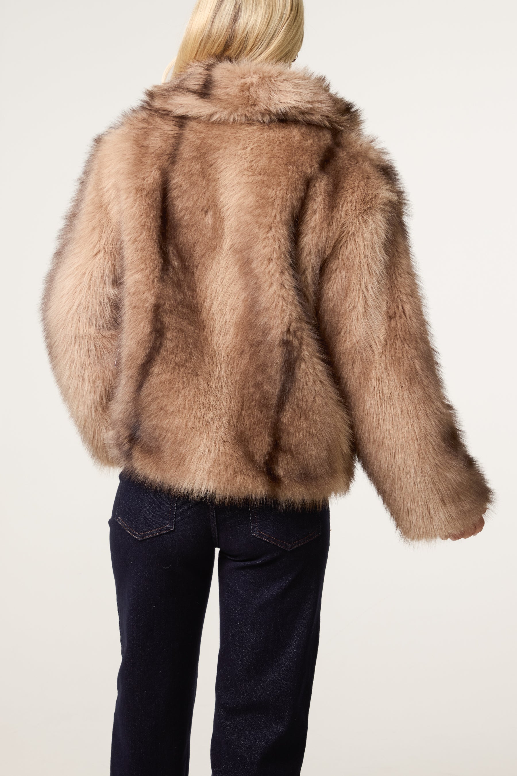 Luxurious Faux Fur Cropped Coat