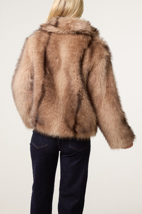 Luxurious Faux Fur Cropped Coat