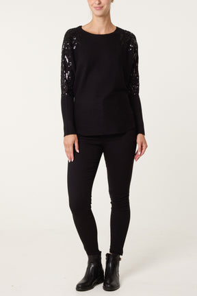 Embellished Batwing Knit Jumper