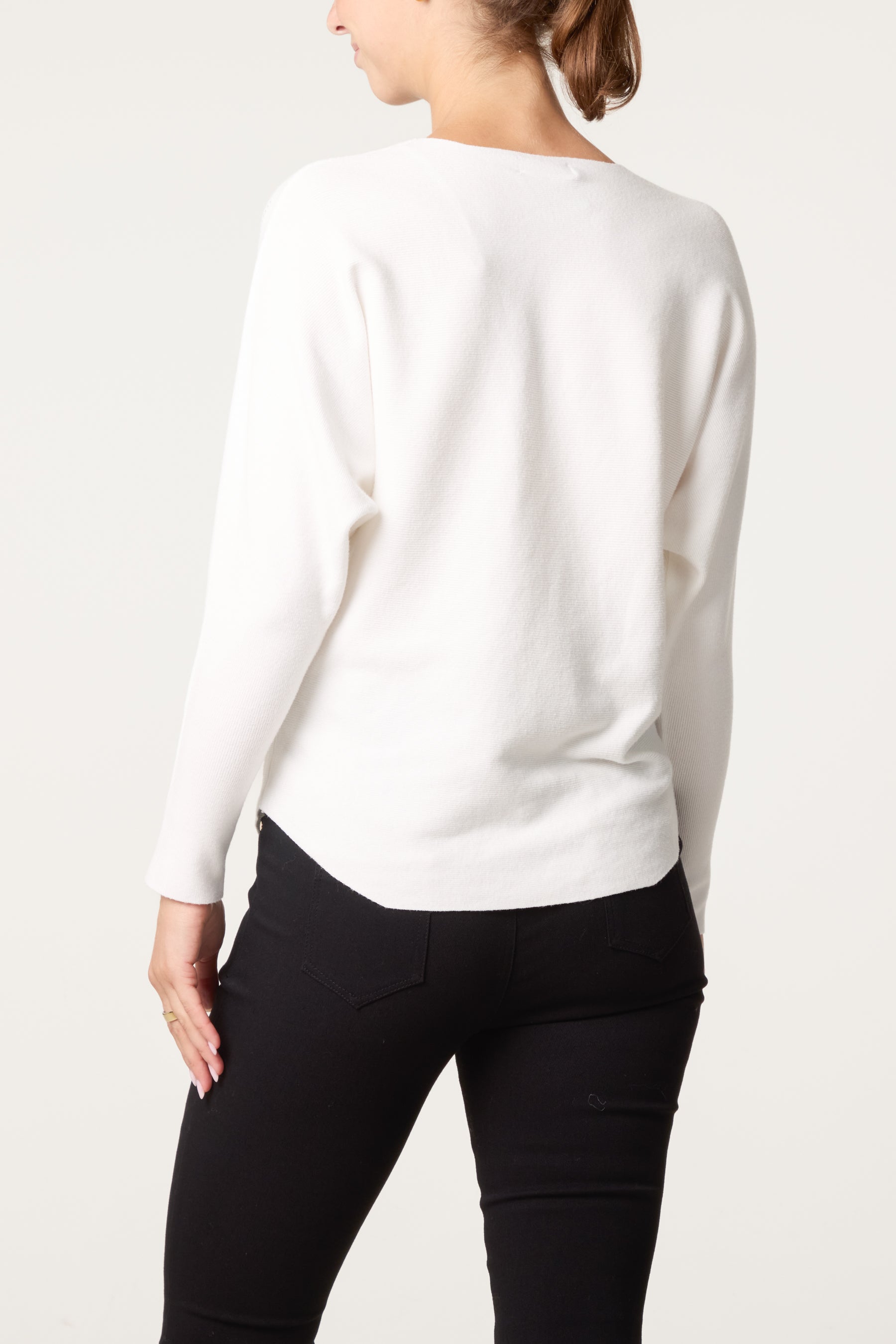 Embellished Swirl Batwing Knit Jumper