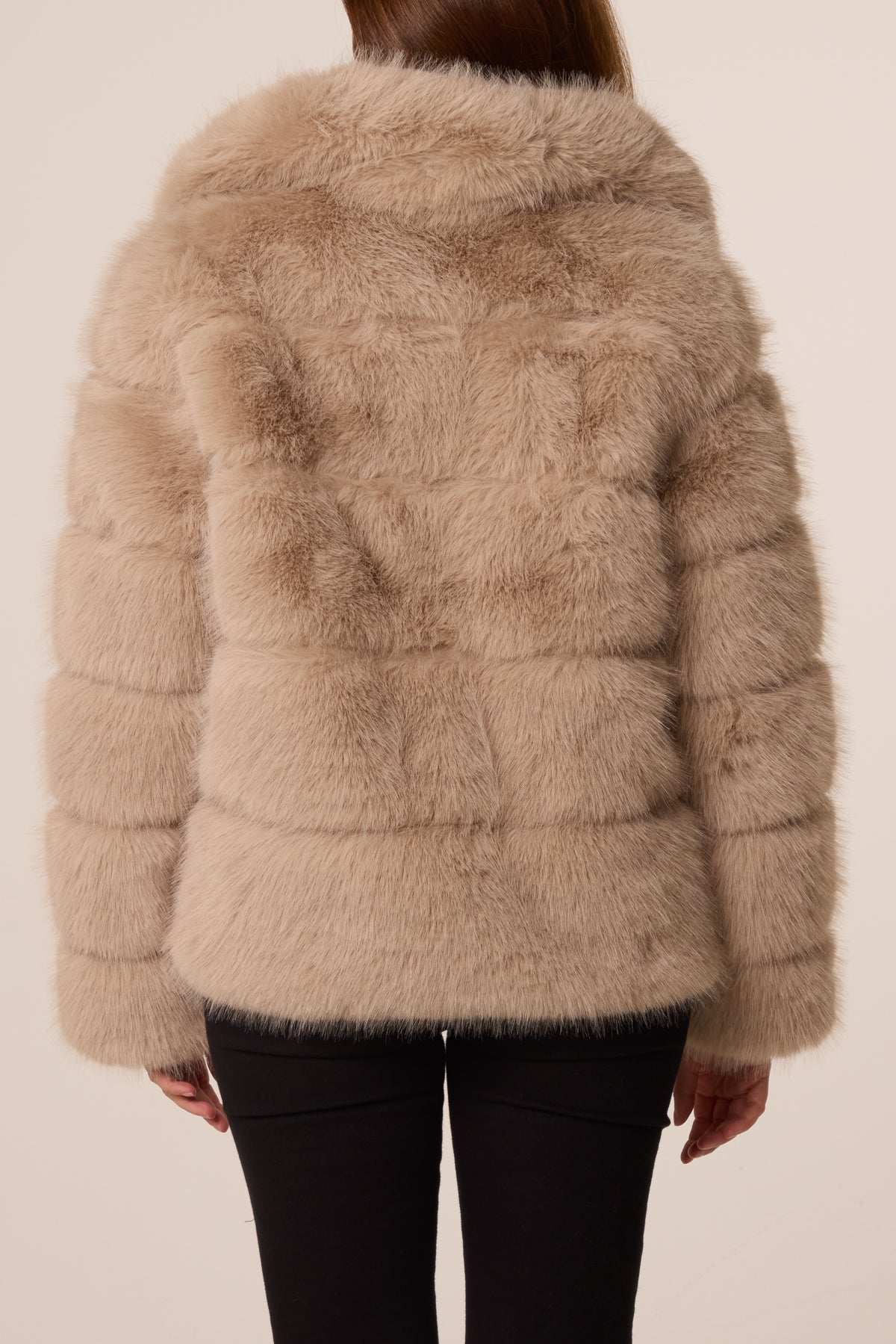 Faux Fur Collar Cropped Jacket