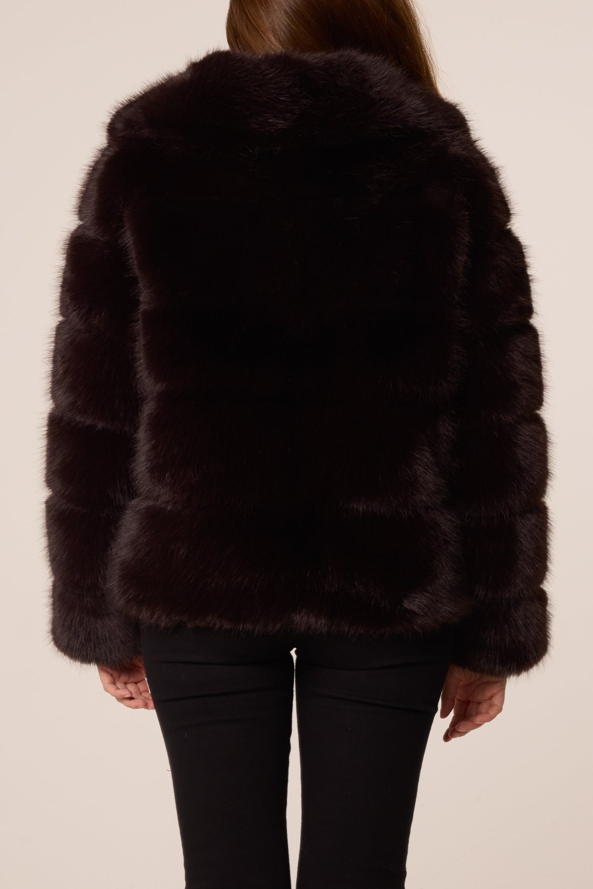 Faux Fur Collar Cropped Jacket