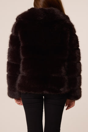 Faux Fur Collar Cropped Jacket