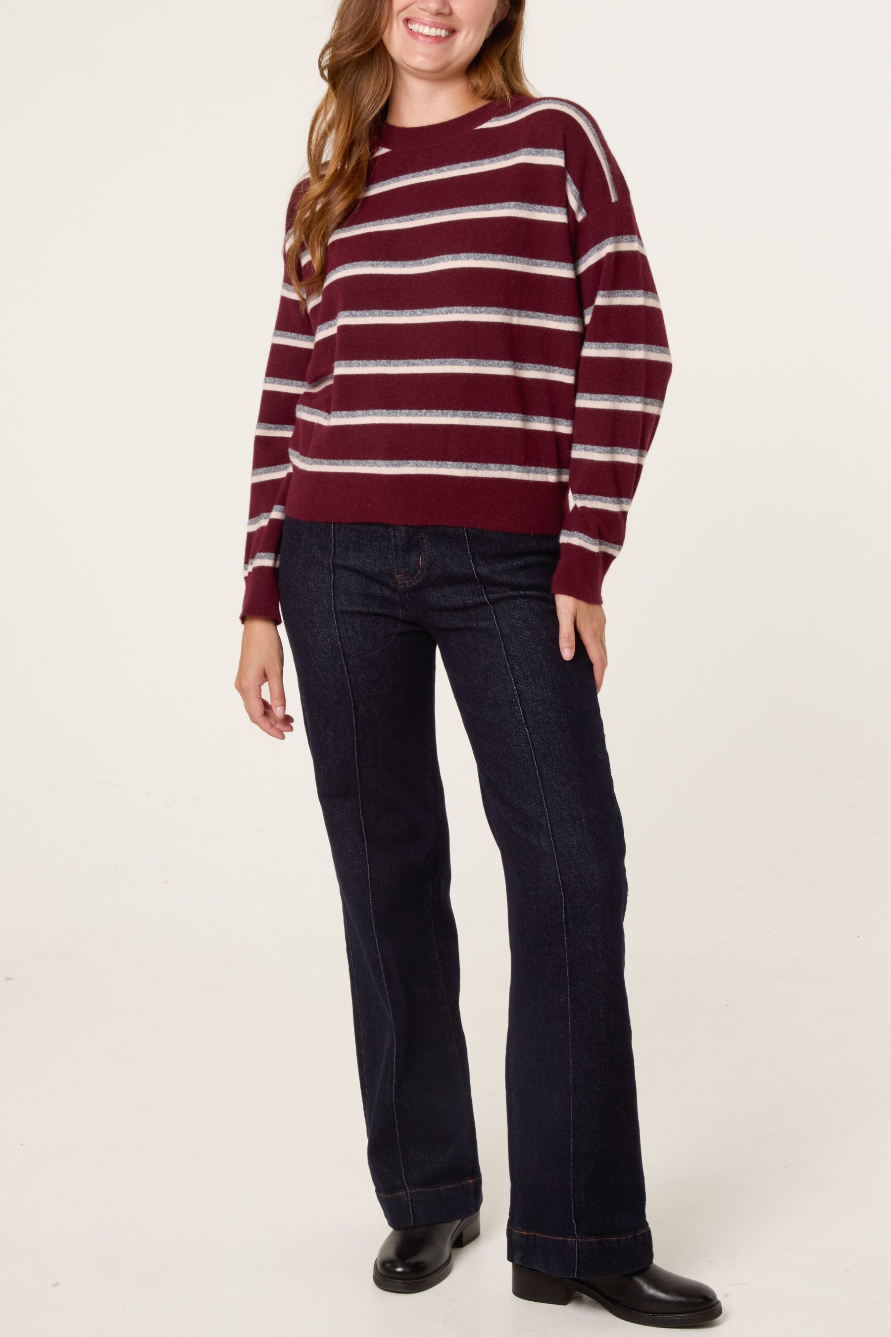 Striped Classic Round Neckline Jumper