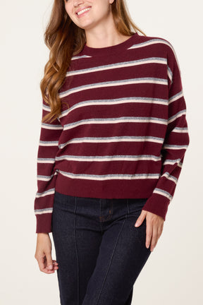 Striped Classic Round Neckline Jumper