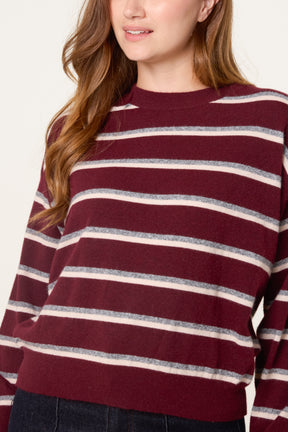 Striped Classic Round Neckline Jumper