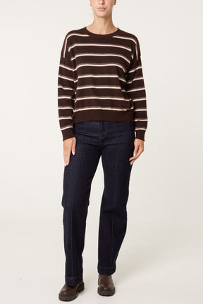Striped Classic Round Neckline Jumper