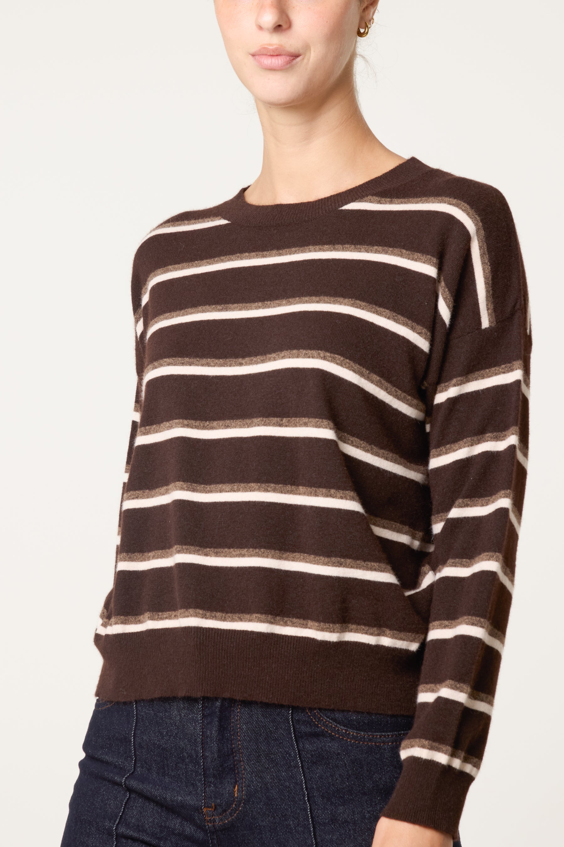 Striped Classic Round Neckline Jumper