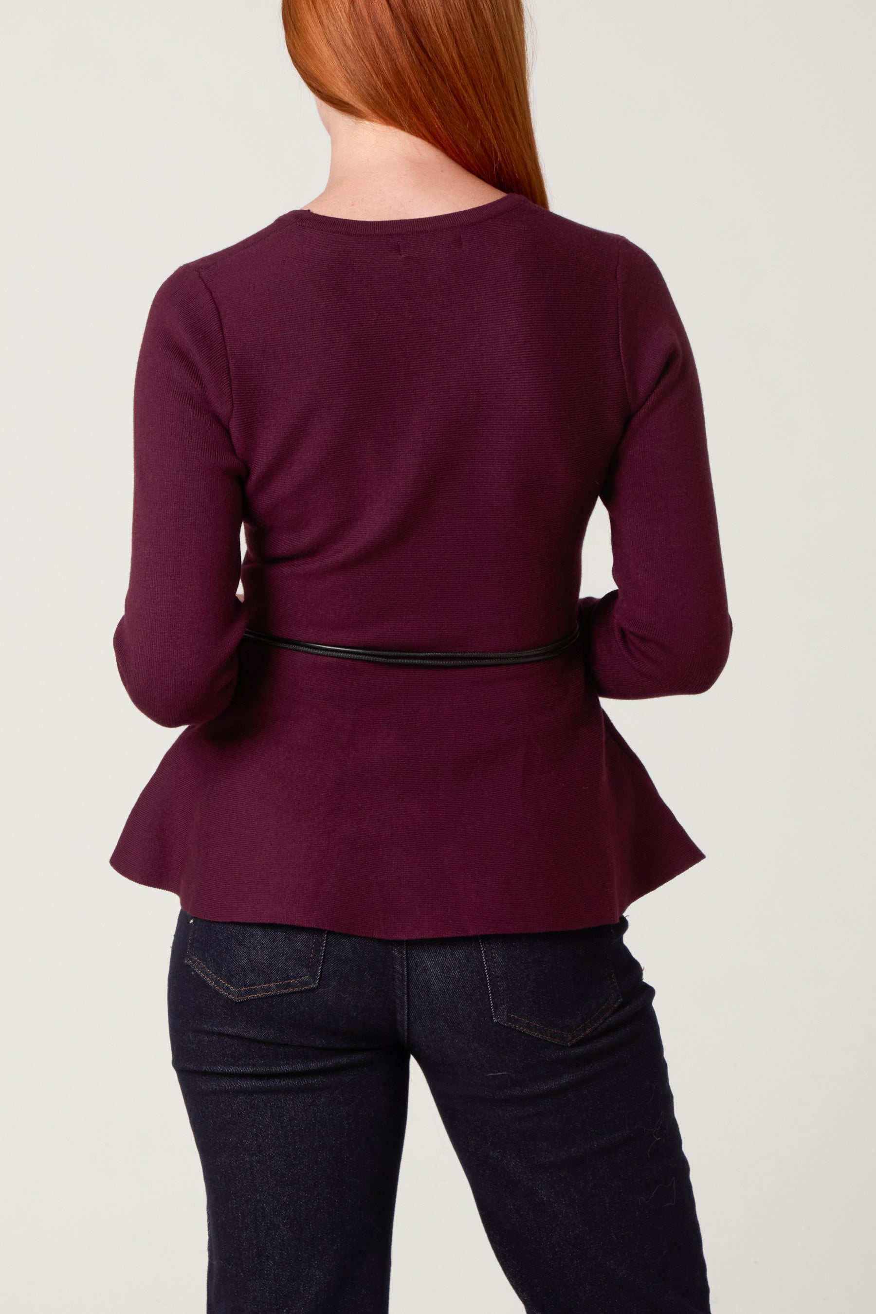 Peplum Top With Modern Belt