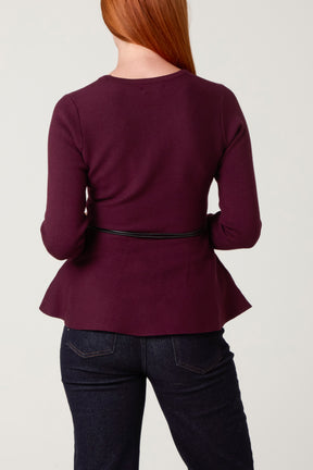 Peplum Top With Modern Belt