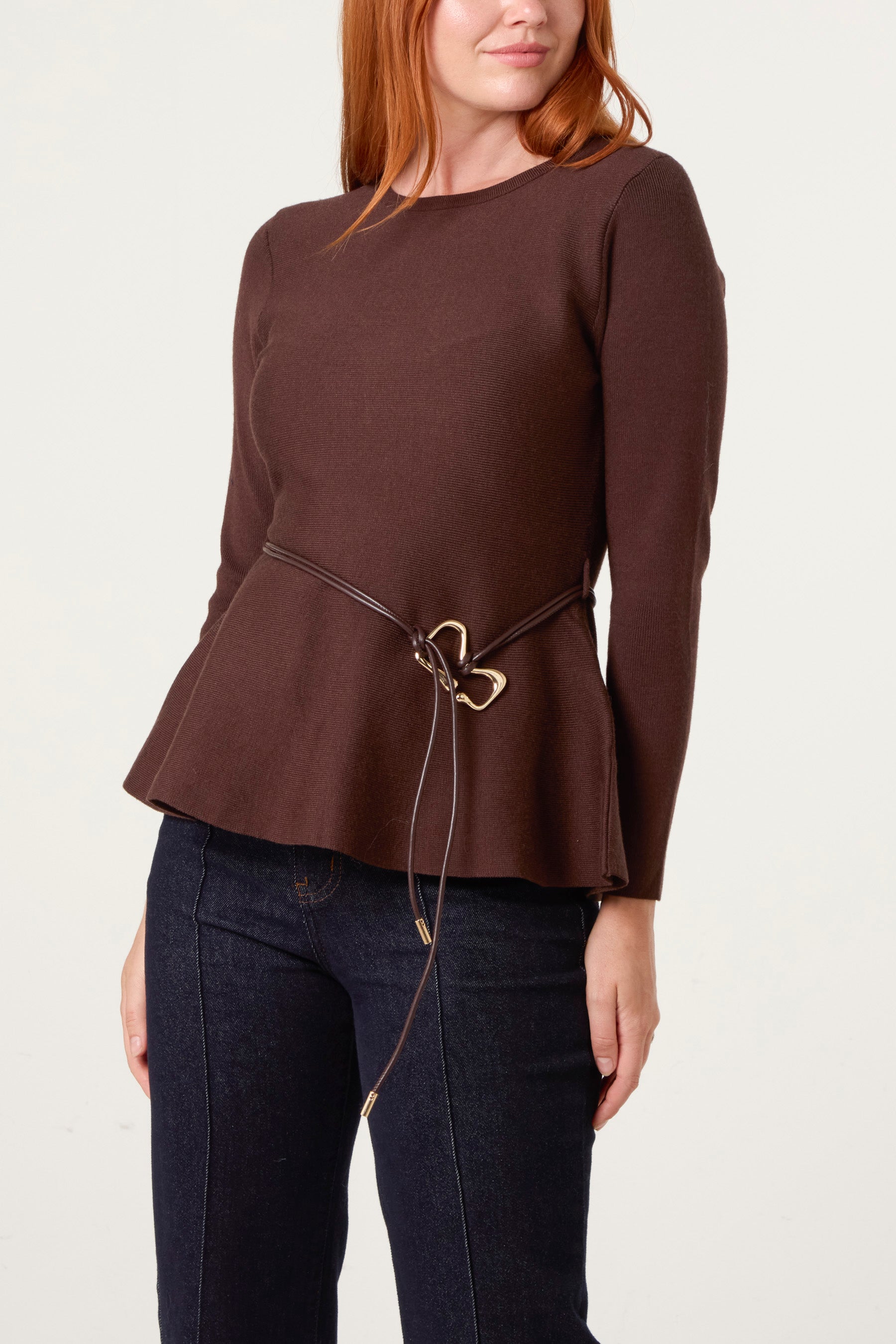 Peplum Top With Modern Belt