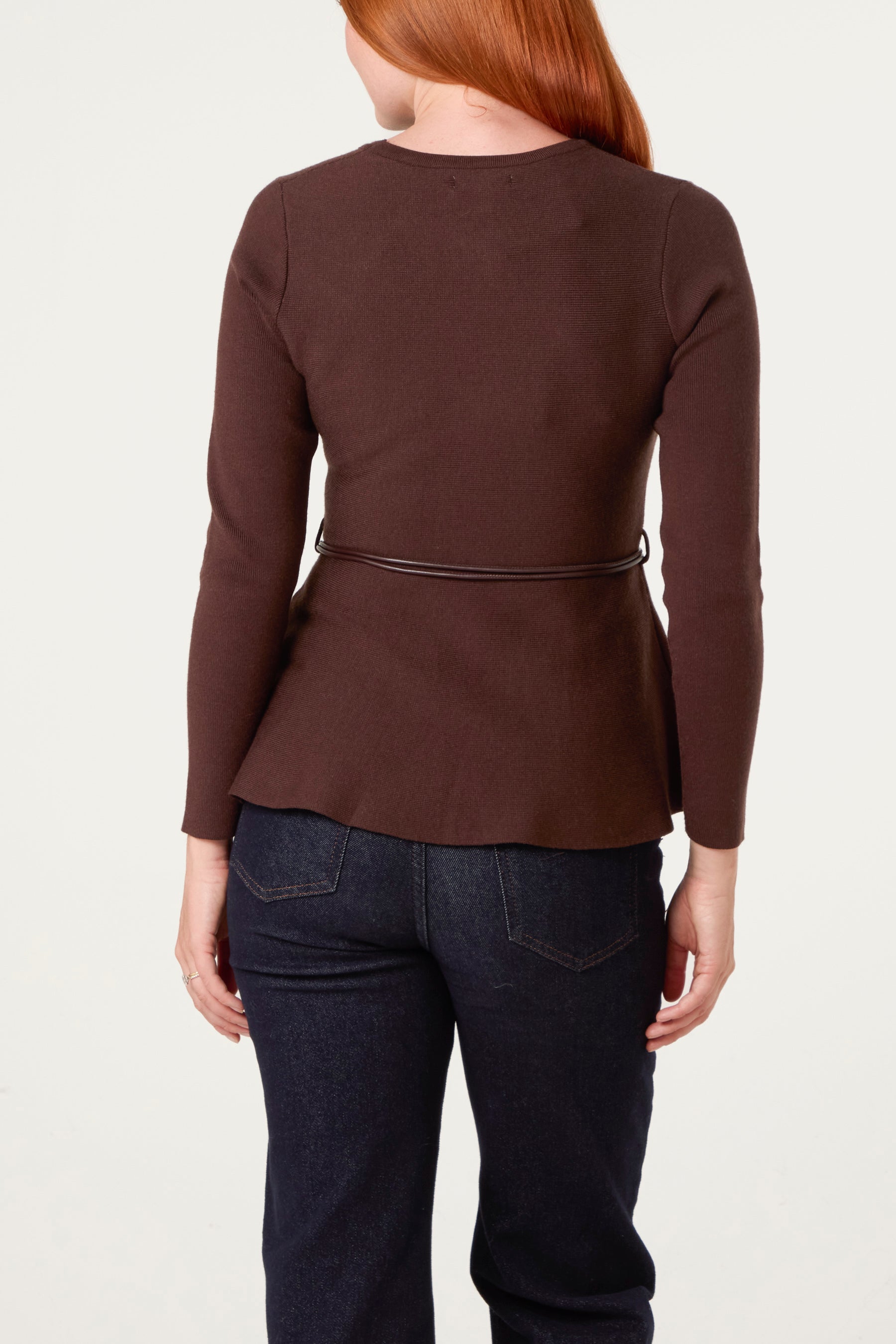 Peplum Top With Modern Belt