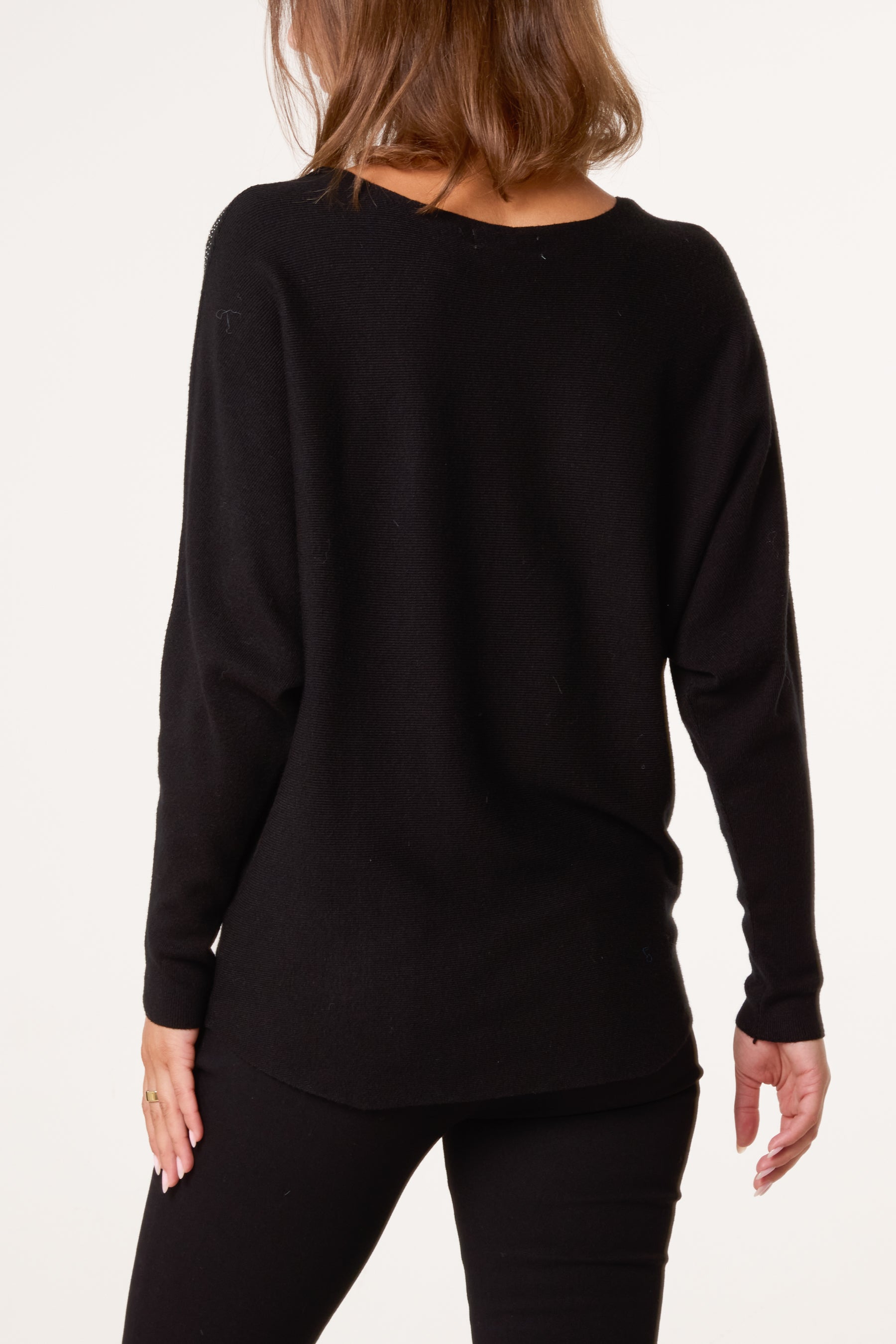Jumper With Feather Rhinestone Embellishment