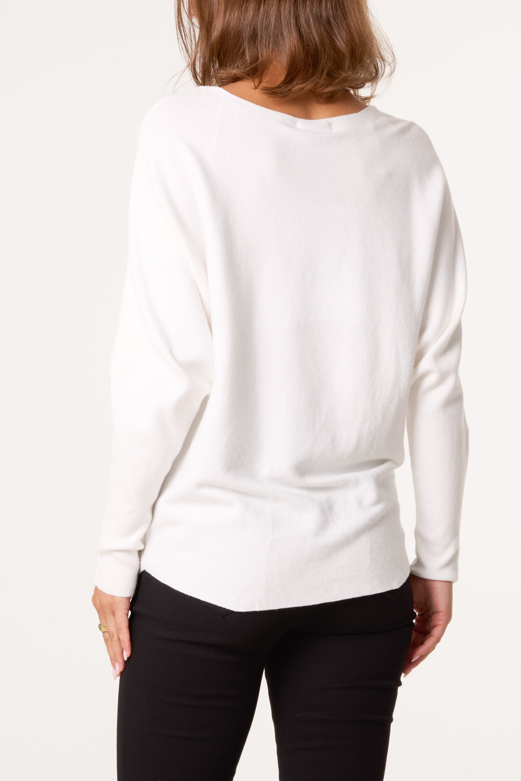 Jumper With Feather Rhinestone Embellishment