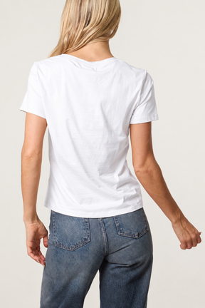 Gold Love Printed Embellished Graphic T-Shirt