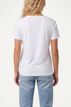 Blue Dog Graphic Embellished T-Shirt