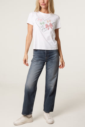 Embellished Bows T-Shirt