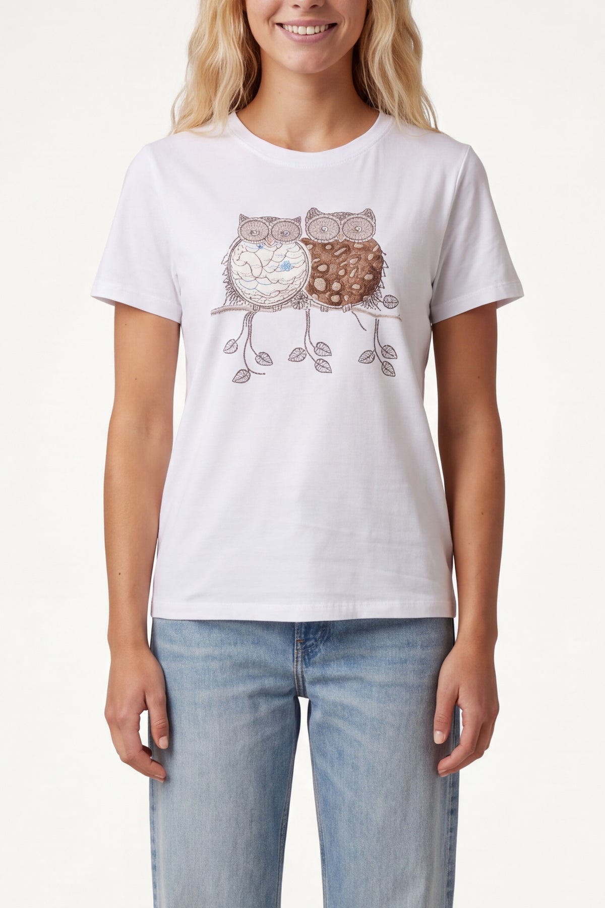 Embellished Owl T-Shirt