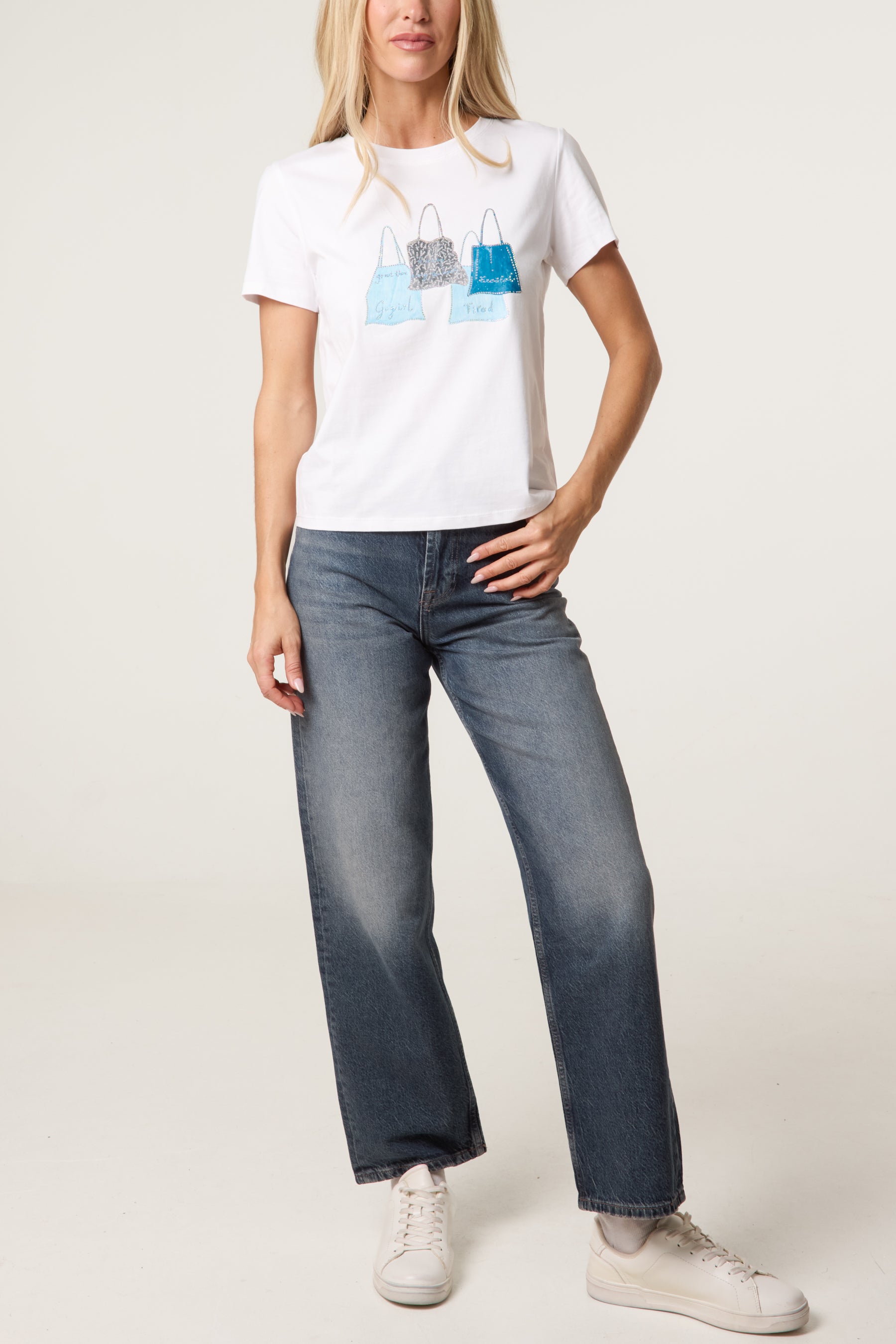 Embellished Shopping Bags T-Shirt